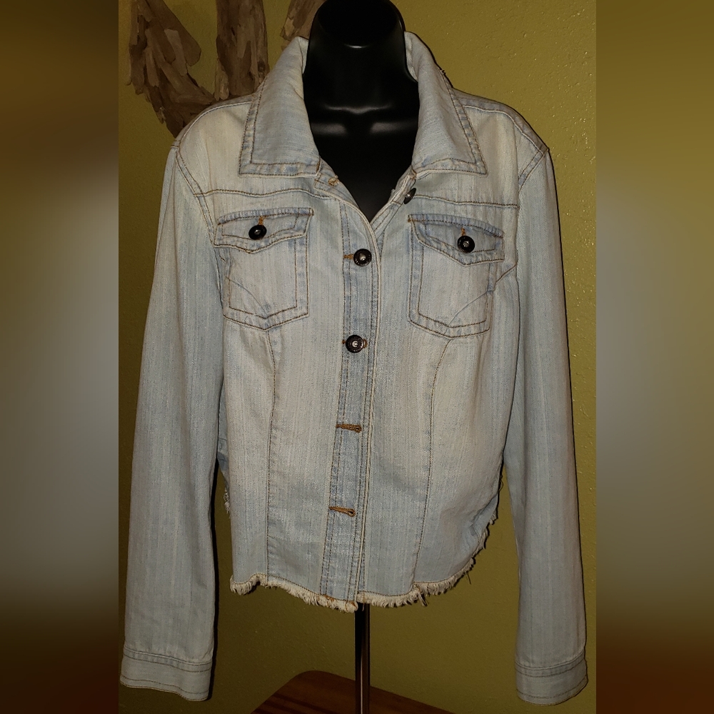 Premium Highway Jeans Cropped Denim Jacket - Picture 6 of 7